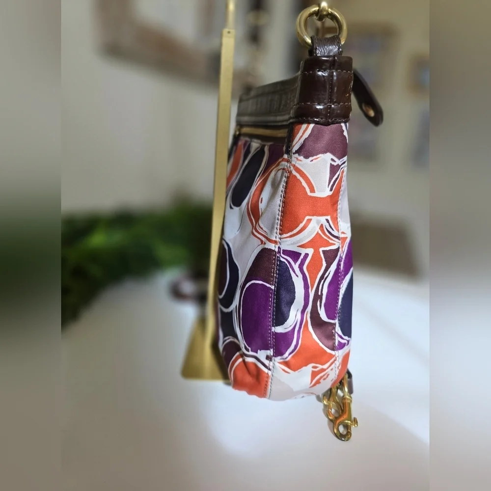 Coach Ashley Scarf Print Hippie Shoulder/Crossbody - Multicolor Logo Sateen - Picture 5 of 13